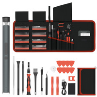 Kit de réparation de téléphones portables 142-en-1 : Tournevis électrique enveloppé de tissu pour démontage et réparation d'ordinateurs portables Apple et Android