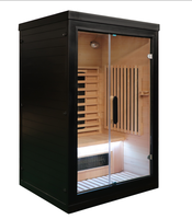 Kabin Sauna Inframerah Jauh Dalam Ruangan untuk 2 Orang, Warna Hitam, Ruang Sauna Rumah