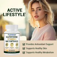 Capsules de L-glutathion 500mg et Collagène 1000mg en Gros pour OEM – Complément Éclaircissant pour la Peau avec Vitamine C et NAC