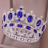 Diadèmes de Mariage et de Concours Personnalisés en Argent Plaqué Or avec Cristaux et Diamants, Couronnes Réglables pour Miss et Reines