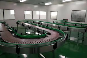 Cam şişe ayarlanabilir hız endüstriyel kullanım için yeni paslanmaz çelik modüler bant konveyör/çıta taşıyıcı - Product Image 6