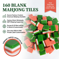 CHIVAN Ensemble de Mahjong Pliable Moderne en Acrylique Rose Thème Noël pour 4 Joueurs avec Tuiles Joker, Père Noël, Renne et Bonbons