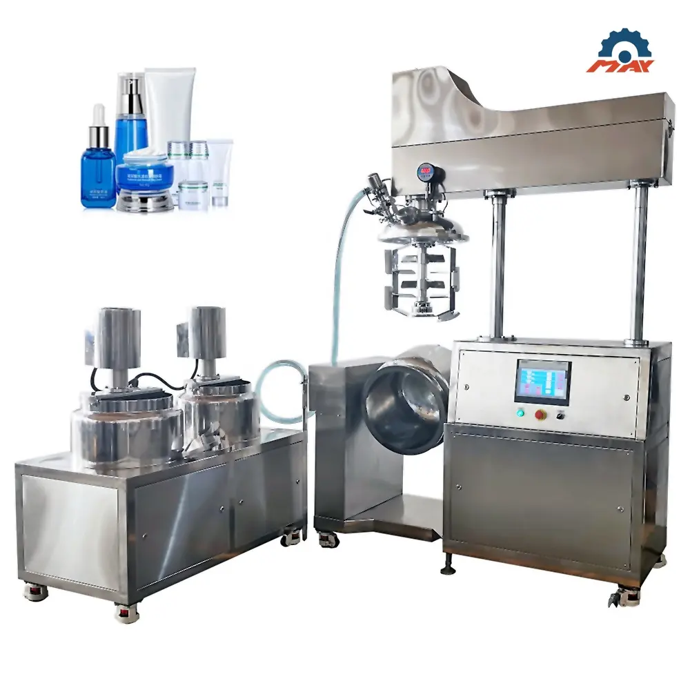 Misturador creme cosmético/mistura homogênea do vácuo máquina emulsificante/máquina cosmética linha de produção 30L 100L