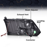 Neue Facelift LED-Scheinwerfer-Einheit Frontleuchte für Dodge RAM 1500/2500/3500 2009 2010 2011 2012 2013 2014 2015 2016 2017 2018