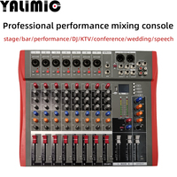Console de mixage professionnelle à très faible bruit 6-16 canaux Effet de réverbération Carte son USB Mp3 Scène KTV Célébration de mariage