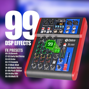 Mixer <span class=keywords><strong>Audio</strong></span> 4 saluran Amplifier konsol DJ rumah profesional dengan antarmuka <span class=keywords><strong>Audio</strong></span> untuk Karaoke dan perekaman PC - Product Image 2