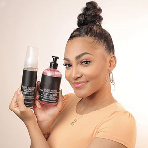 Etiqueta privada Rizos naturales Ondas Cabello Rosa Agua Definición Mousse Voluminizador Humedad ligera Espuma para peinar el cabello - Product Image 6