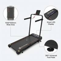 Tapis de course électrique pliable ZB-T40-S1 2,5 CV 2-en-1 pour marche et course, moteur DC silencieux, capacité de charge 100 kg, inclinaison manuelle en acier pour la maison