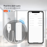 Détecteur de fuite d'eau sans fil Tuya Smart Home Capteur de fuite d'inondation WIFI avec Google Alexa Matériau ABS Capteur de fuite d'eau intelligent