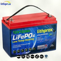 Batterie à décharge profonde 12V 120AH Grade A Haute Tension LiFePO4 Chauffée Marine RS485 Smart BMS Prise Anderson CE RoHS IP67 OEM ODM