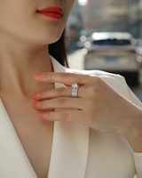 S925 Sterling Silber Moissanit-Ring 3ct Braut-Dreifachring mit Pavé-Fassung Runder Brillantschliff für Damen