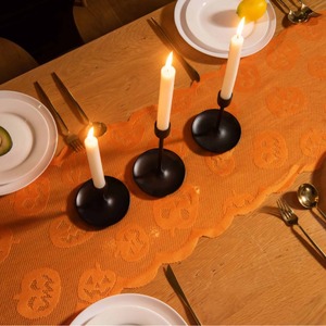 Halloween Pumpkin Table Runner Printed Polyester Irregular Shape Party Decorations - Product Image 2