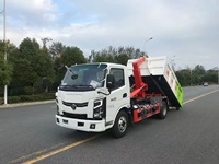 Camion à benne basculante diesel 4x2 avec bras de levage, capacité de 3 à 8 tonnes, camion à benne basculante à crochet, collecteur de déchets manuel, fourniture d'usine