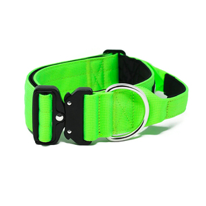 Vente en gros Nylon souple Néoprène Rembourré Robuste Combat Tactique Britannique Grand Chien Collier Nylon avec Poignée - Product Image 2
