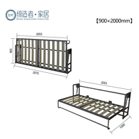 Neues Design Single Size Multifunktion ales horizontales Klapp bett Tragbares Bett Kinder klapp bett mechanismus