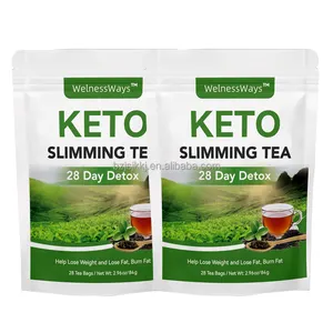 Té Keto con quemador de grasa de té verde, desintoxicación adelgazante rápida y efectiva para perder peso, té de flores