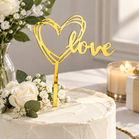 Décoration de gâteau Joyeux Anniversaire en Acrylique Doré Effet Miroir – Plusieurs Styles Disponibles – Idéal pour Pâtisseries, Boulangeries et Cuisines Maison