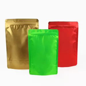 High Quality Matte Plastic Bag With Zipper Vertical Metal Texture Snack Packaging Bag