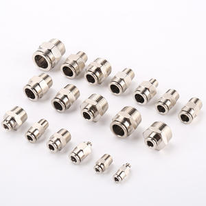 Connecteur pneumatique à connexion rapide PC8-02 tout en cuivre, haute température, haute pression, résistant à la corrosion, nickelé - Product Image 1