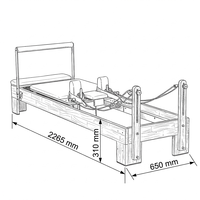 Machine de Pilates Reformer à cinq pièces en bois de chêne, avec lit coulissant, pour la maison, la gym, le fitness