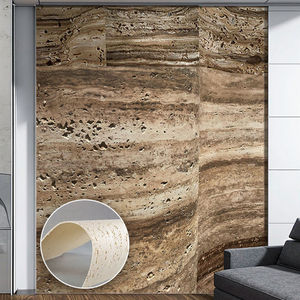 Panneau mural extérieur moderne flexible en pierre douce de quartz naturel à 93 % imprimé en 3D <span class=keywords><strong>beige</strong></span> en gros, antidérapant et écologique - Product Image 1