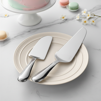 Ensemble de spatules à gâteau et de cuillères à tarte en acier inoxydable de qualité alimentaire, 10 pouces, avec manche épais, pour mariage de luxe, passe au lave-vaisselle