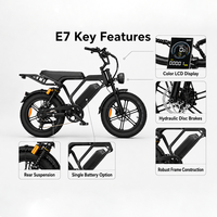 Vélo électrique V20 V8 avec pneus larges 20*4.0, 500W 48V15Ah, vitesse 25-40km/h, entrepôt UE