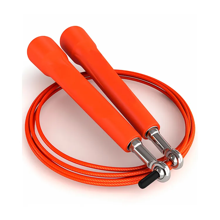 Home Aluminum Speed Jump Rope Cable Steel Wire Rope Anti-Slip Handles With Logo Pvc Skipping Rope For Cardio Home Workout
