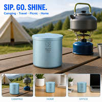 Gobelet d'eau léger en titane pur KEITH CC, couleur naturelle, monobloc, pour le camping en plein air, la randonnée, la cuisine de camping