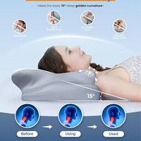 Oreiller en mousse à mémoire de forme Anjuny Butterfly, taille Queen, soutien cervical pour dormir