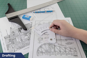 Bview nghệ thuật có thể điều chỉnh 10 inch tam giác đồng bằng cạnh Cai Trị cho soạn thảo kiến trúc sư kỹ sư - Product Image 5