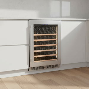 NE-403-12 Undercounter Built-in <b>Compressor</b> Precise Touch Control Thermostat Glass Door Wine Cooler Refrigerator - Product Image 1