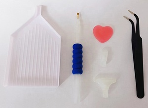 Accessoires de peinture au diamant ensemble d'outils de peinture au diamant 3pcs plateau de stylo de <span class=keywords><strong>cire</strong></span> et ensemble d'outils de <span class=keywords><strong>pince</strong></span> à épiler - Product Image 6