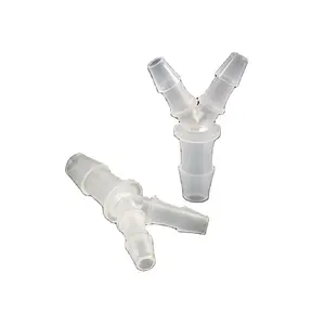 5/32"x1/4"x5/32" 4x6.4x4mm Plastic 3 Ways Reducing Connector PP Hose Fitting Y Shaped Tubing Hose Barb Fitting