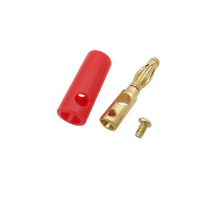 Adattatore cavo cavo cavo per altoparlante a Banana 4mm vite placcata in oro con contatti in rame nero rosso - Product Image 6
