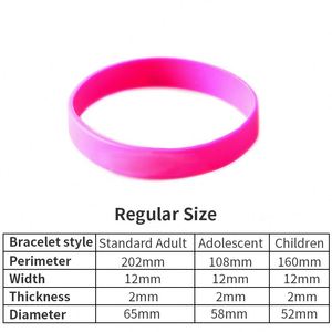 Bracelet en silicone personnalisé avec logo imprimé rouge, bracelet en caoutchouc pour la promotion et la publicité - Product Image 3