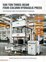 Presse hydraulique à quatre colonnes YQ32 de 500 tonnes avec table mobile