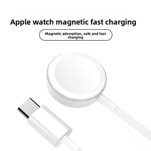 Nouveau <span class=keywords><strong>chargeur</strong></span> compatible pour <span class=keywords><strong>montre</strong></span> ; Câble de charge sans fil tressé pour iWatch avec fixation magnétique en alliage d'aluminium pour l'ensemble - Product Image 1