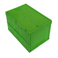 Caisse pliable en plastique, boîte de transport et de stockage pliable pour fruits avec couvercle 1 pièce