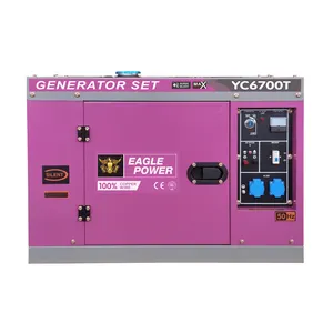 EAGLE POWER Generator Diesel 5kW portabel, Generator Diesel bentuk baru produk tipe DENYO portabel Super senyap