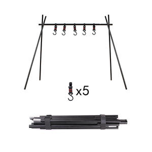 Estante de Almacenamiento Plegable de Acero para Exteriores con 6 Ganchos para Herramientas, Uso en Camping y Barbacoa, Diseño Rectangular Tipo D-101 - Product Image 4
