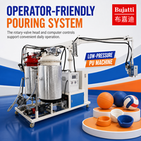 Machine à mousser PU basse pression Bujatti, prête à l'emploi, pour le moulage multi-composants de billes en PU