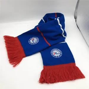 Fashion Custom Jacquard Scarf Women Men Acrylic Knitted Winter Scarves Custom Football Team Fans Jacquard Cable Knit Scarves