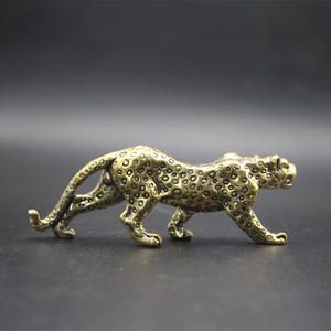 Estatua de mesa, adorno para el hogar, colgante de mesa, Leopardo de latón para decoración del hogar - Product Image 1