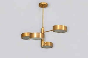 Lámpara de Techo Linus Starburst de 4 Luces, Latón, Hecha a Mano, Estilo Moderno de Mediados de Siglo, LED Regulable, para Hogar u Oficina - Product Image 2