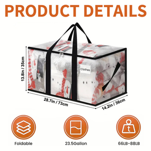 Hanke ekstra büyük holografik hareketli sırt çantası hayvan baskı ağır sapanlar uzun taşıma kolları fermuarlı depolama PP dokuma - Product Image 6