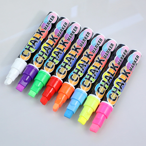 New Arrival Led Neon chất lỏng phấn đánh dấu bút viết bảng đánh dấu không độc hại nghệ thuật thiết lập LED dấu hiệu phấn đánh dấu - Product Image 5