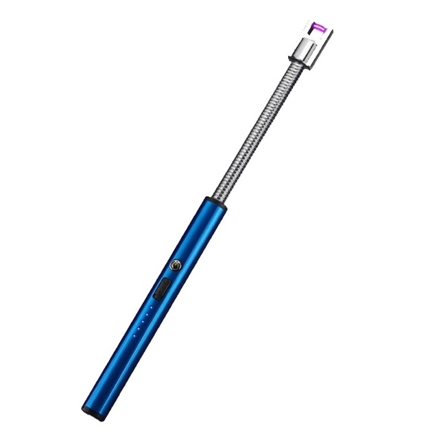USB Rechargeable Metal Lighters with Laser Logo Windproof BBQ Lighters