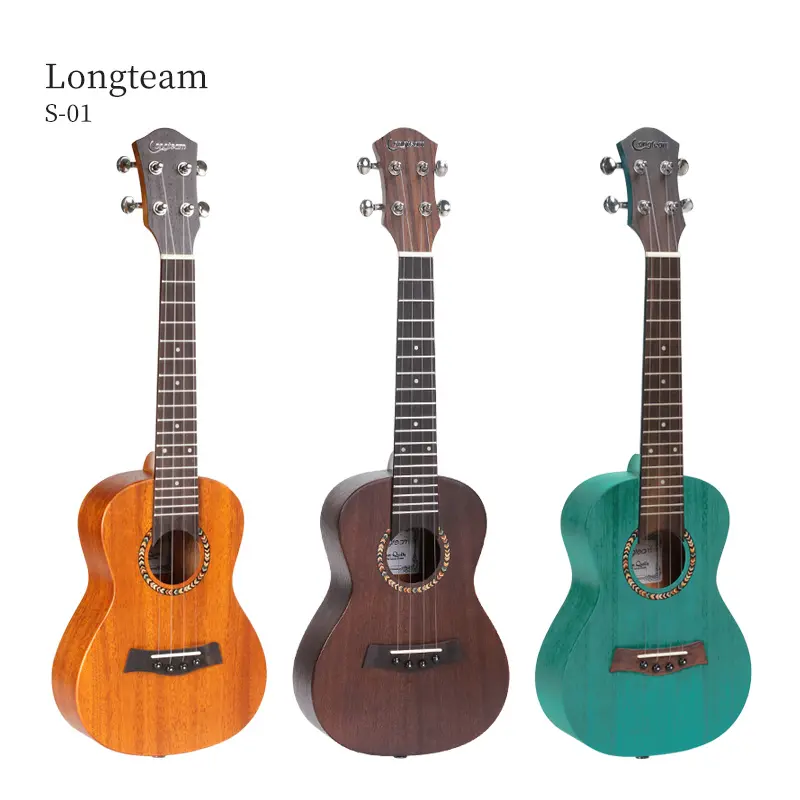 מוצק למעלה 26 אינץ Ukulele הוואי 4 מיתרי גיטרה טנור Ukulele Longteam S-01