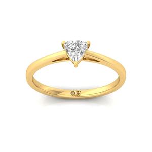 Bague solitaire de luxe en or massif plaqué 10 carats avec diamant de laboratoire taille trilène coloré fantaisie pour femme, idéale pour fiançailles, mariage et anniversaire - Product Image 5
